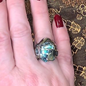 Abalone and Sterling Ring